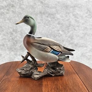 Vintage Enesco‎ Mallard Duck Porcelain Planter 6"x7" Made In Japan